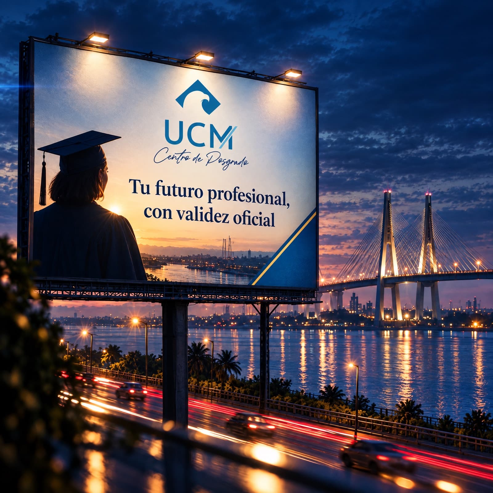 Espectacular de UCM junto al puente de Tampico